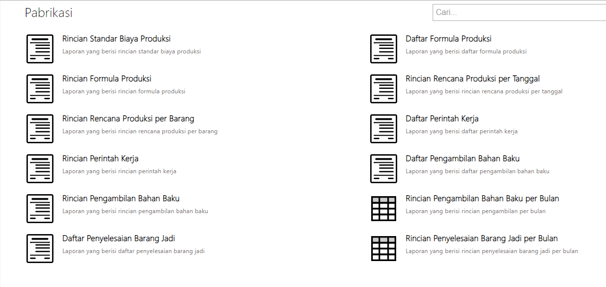 daftar laporan produksi accurate online daftar laporan produksi accurate online