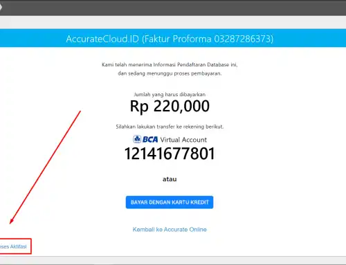 Aktifasi Ulang Database Accurate Online